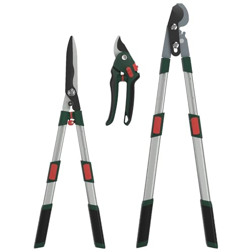 3-Piece Telescopic Garden Pruning Tool Set