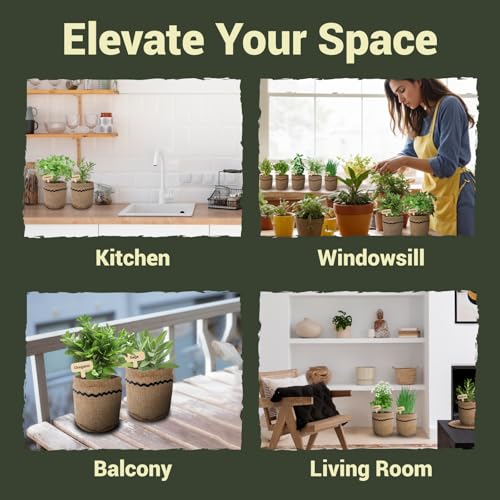 10-Herb Indoor Garden Starter Kit with Pots & Tools