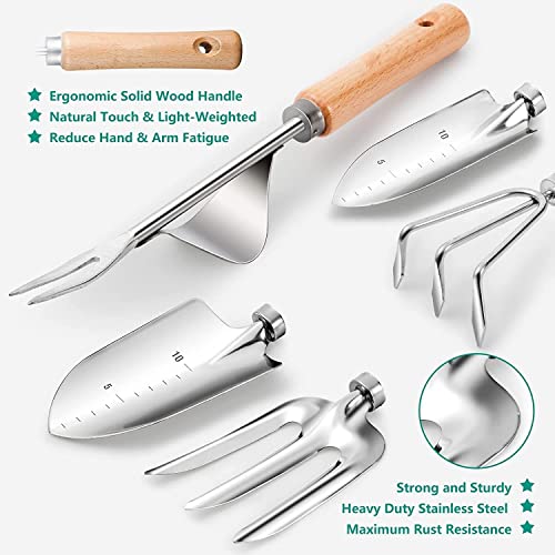9-Piece Heavy Duty Garden Tool Set with Organizer Bag