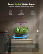 8-Pod Indoor Hydroponic Garden Kit with LED Grow Light