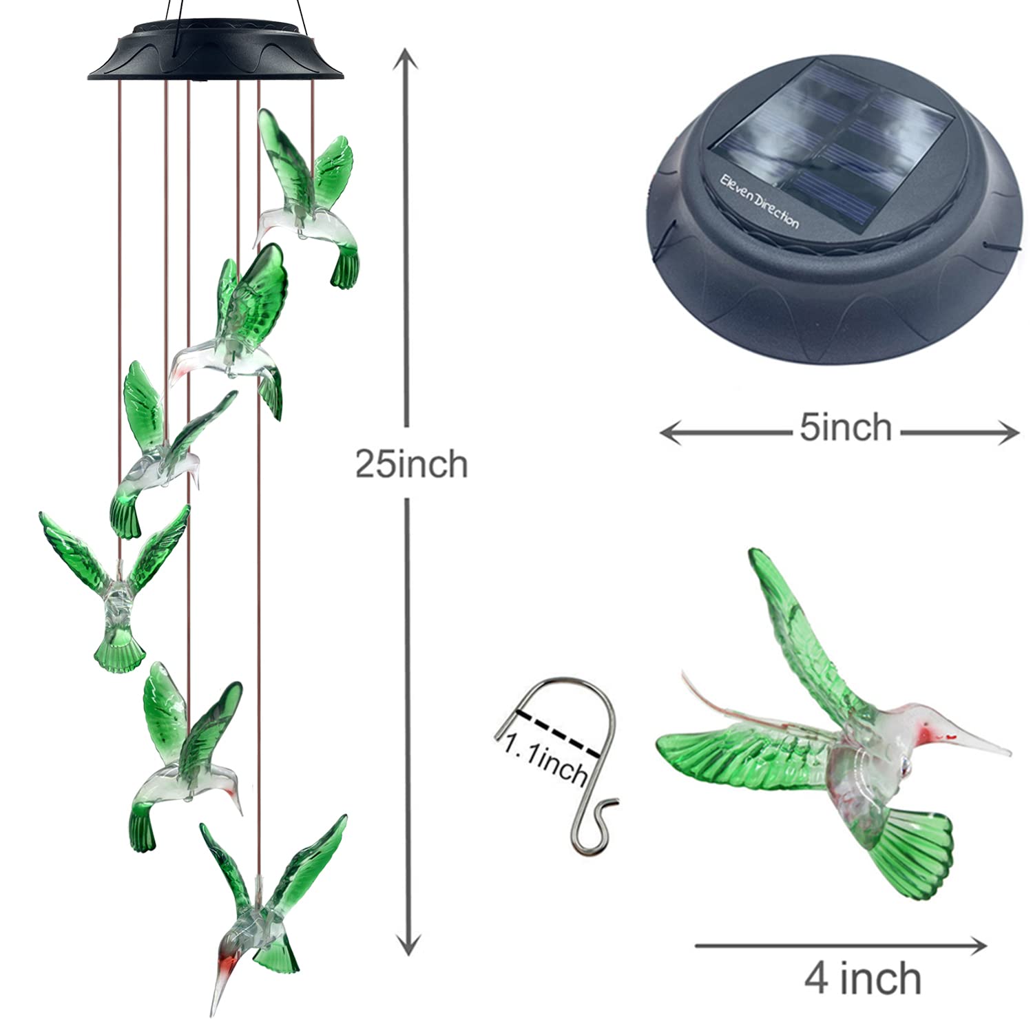 Color Changing Solar Chimes,Birthday Gifts for Women,Gift for mom