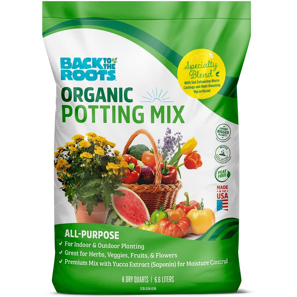 100% Organic All-Purpose Potting Soil for Indoor & Outdoor Plants