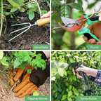 9-Piece Heavy Duty Garden Tool Set with Organizer Bag