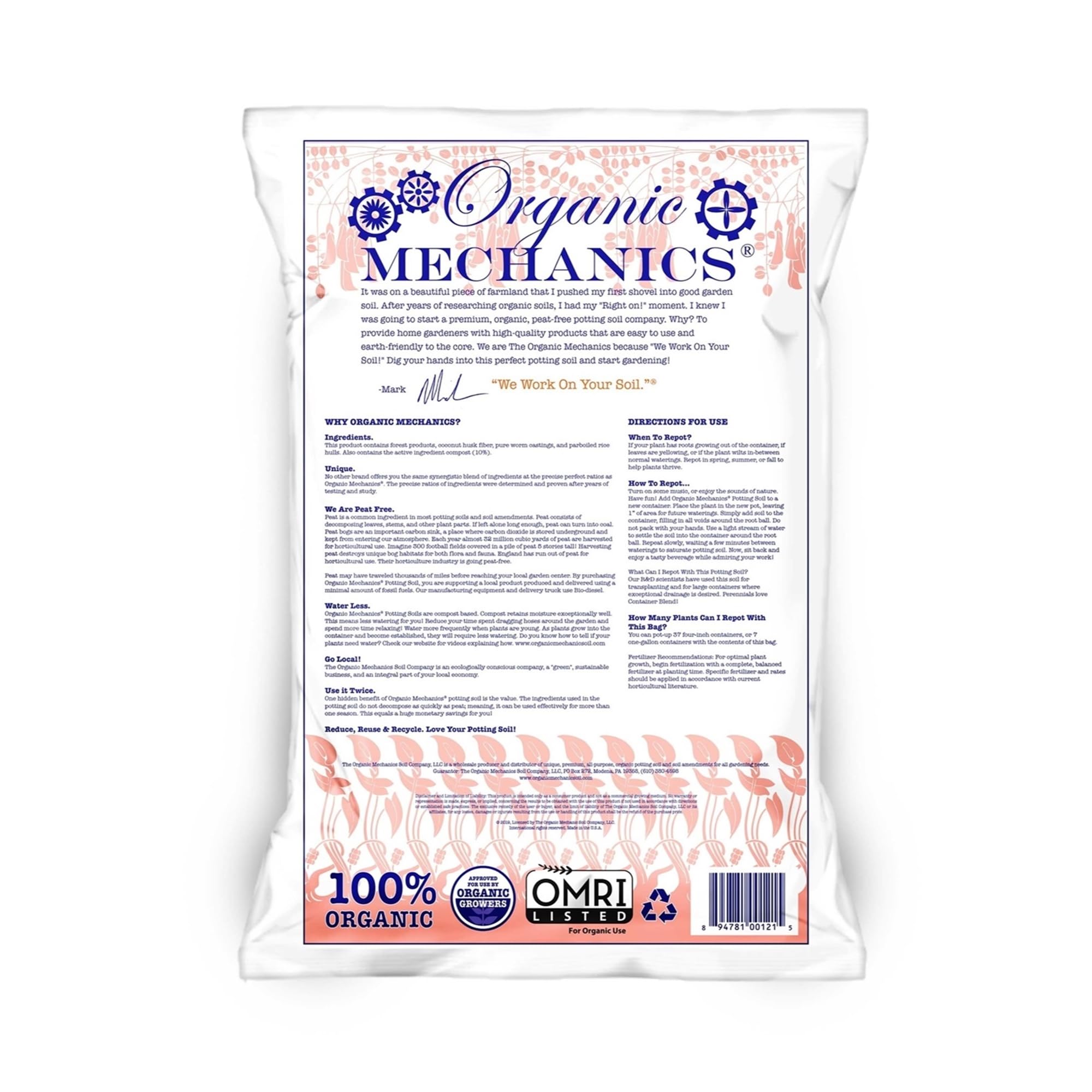Organic Mechanics All Purpose Peat Free Container Blend Potting Soil