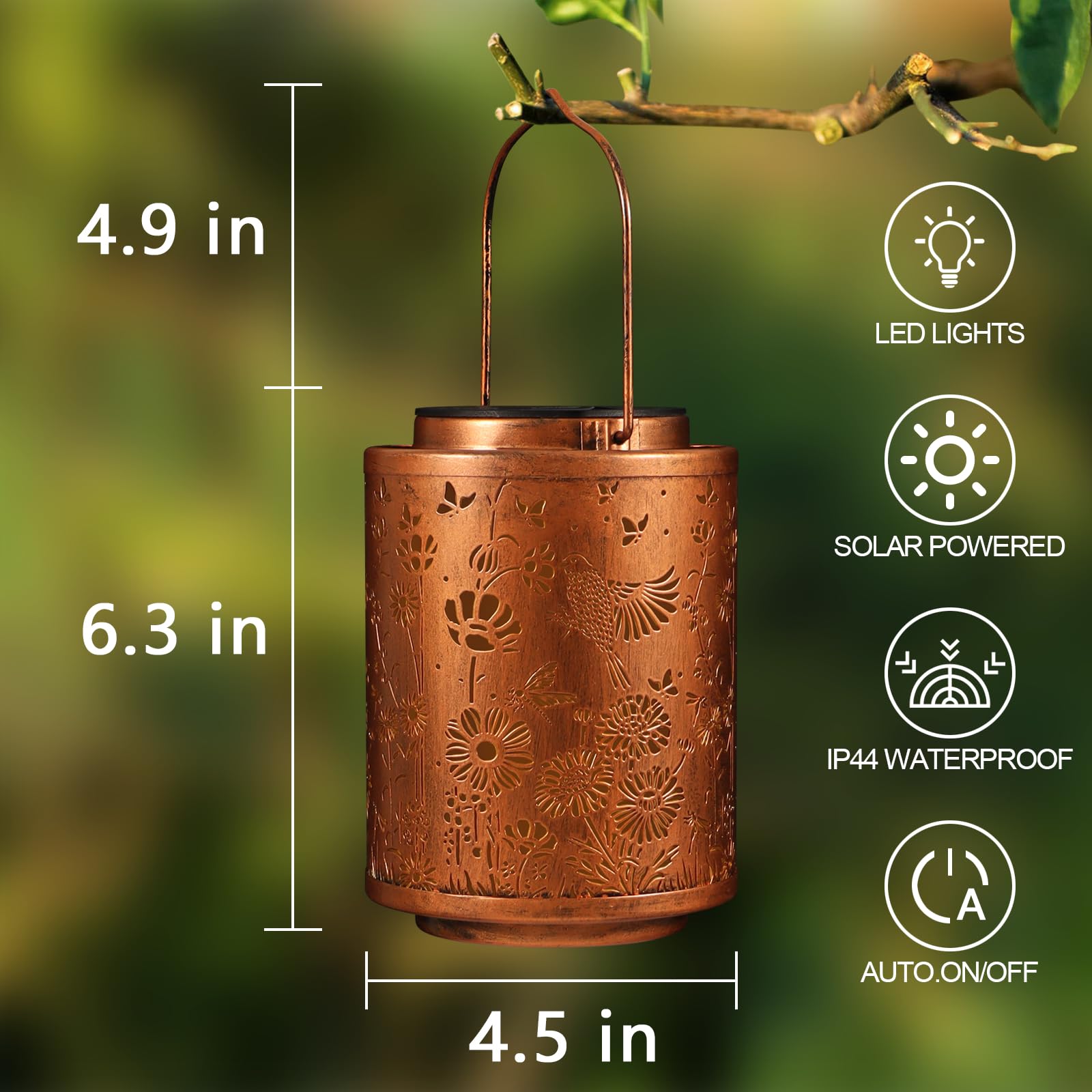 Solar Lantern Outdoor Waterproof Hummingbirds