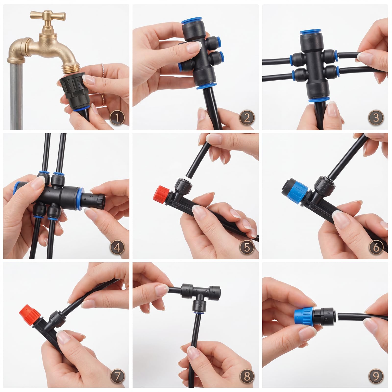 230FT Quick-Connect Drip Irrigation Kit for Garden & Greenhouse Watering