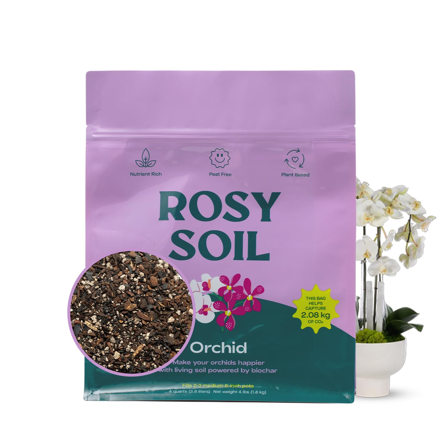 Indoor Potting Soil Mix with Biochar for Houseplants & Herbs