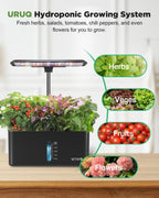 8-Pod Indoor Hydroponic Garden Kit with LED Grow Light