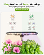 8-Pod Indoor Hydroponic Garden Kit with LED Grow Light