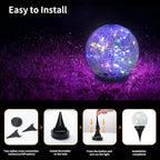 JKIMK Solar Globe Lights Outdoor Waterproof