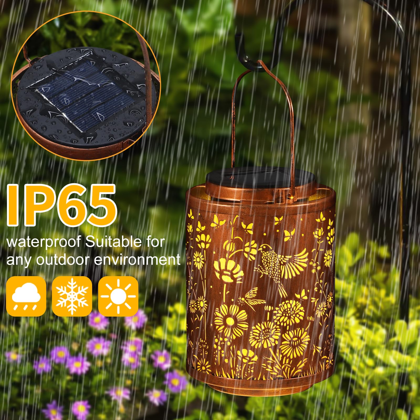 Solar Lantern Outdoor Waterproof Hummingbirds
