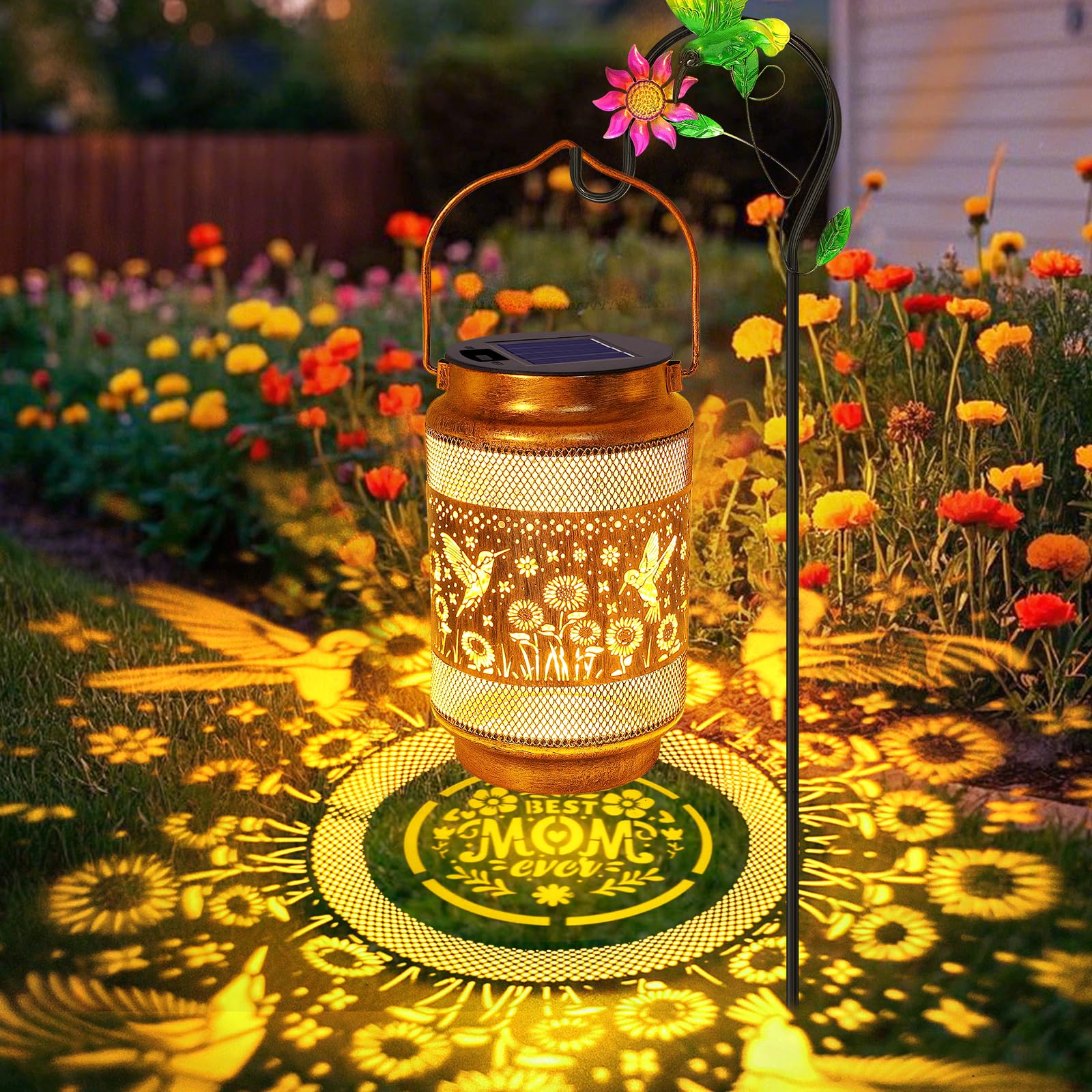 Waterproof Solar Garden Lanterns with Hanging Hooks
