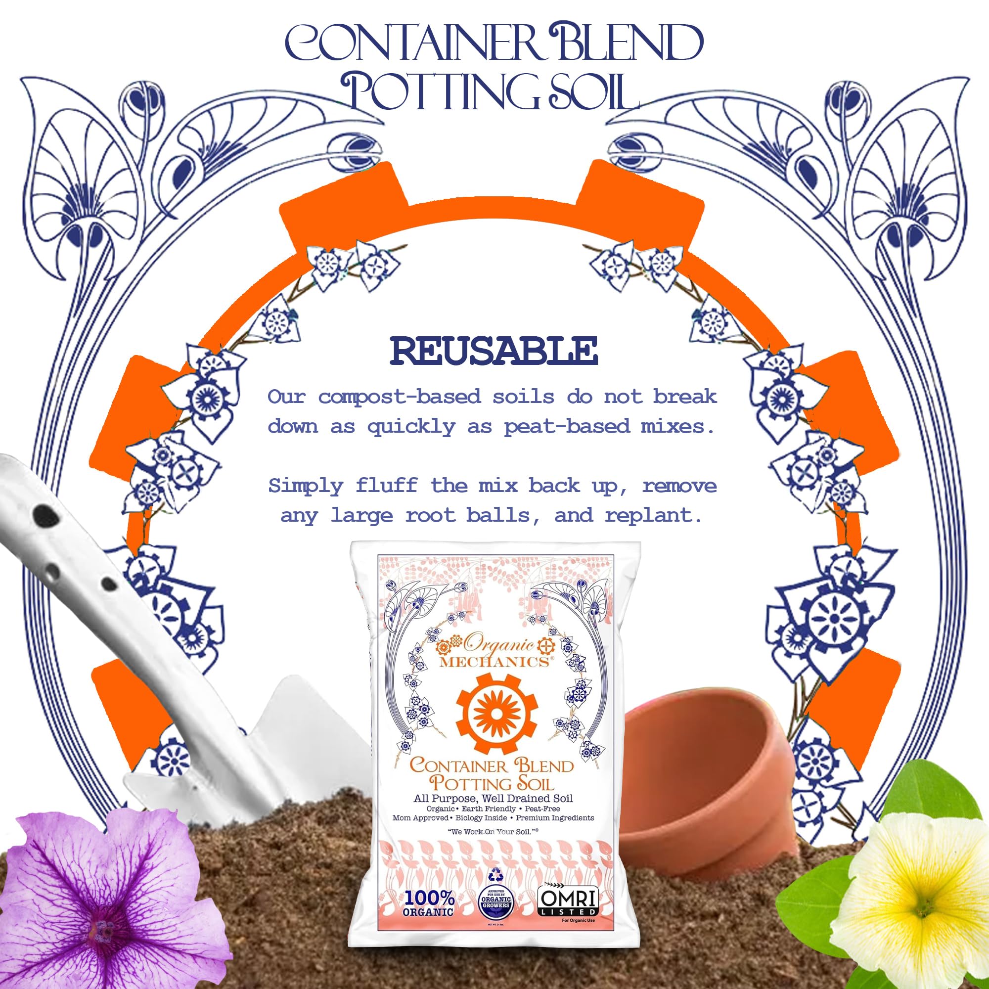 Organic Mechanics All Purpose Peat Free Container Blend Potting Soil