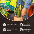 Indoor Potting Soil Mix with Biochar for Houseplants & Herbs