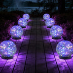 JKIMK Solar Globe Lights Outdoor Waterproof