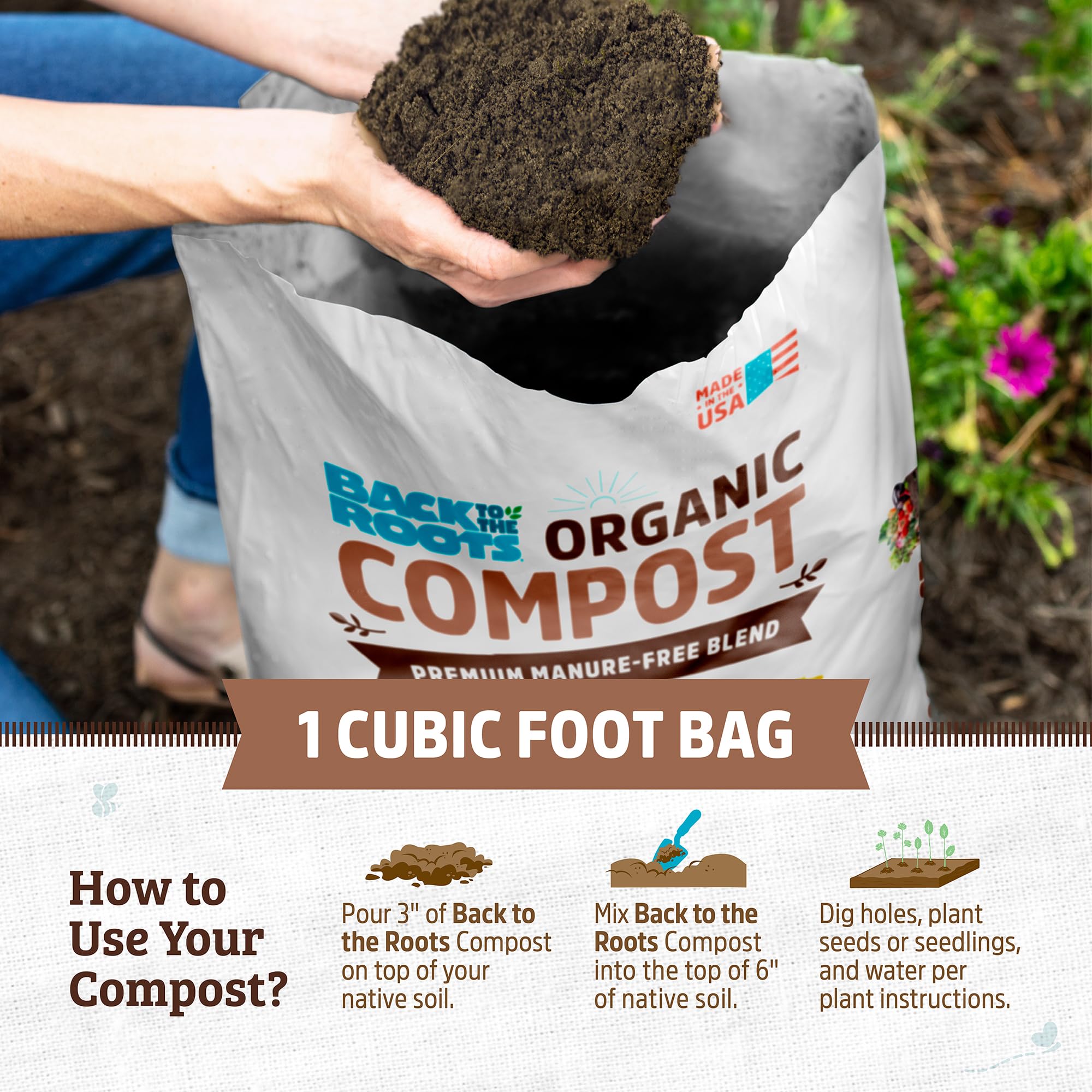 100% Organic All-Purpose Potting Soil for Indoor & Outdoor Plants
