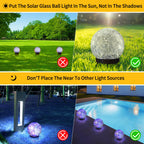 JKIMK Solar Globe Lights Outdoor Waterproof