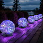 JKIMK Solar Globe Lights Outdoor Waterproof