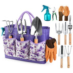 9-Piece Heavy Duty Garden Tool Set with Organizer Bag