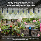 230FT Quick-Connect Drip Irrigation Kit for Garden & Greenhouse Watering