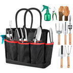 9-Piece Heavy Duty Garden Tool Set with Organizer Bag