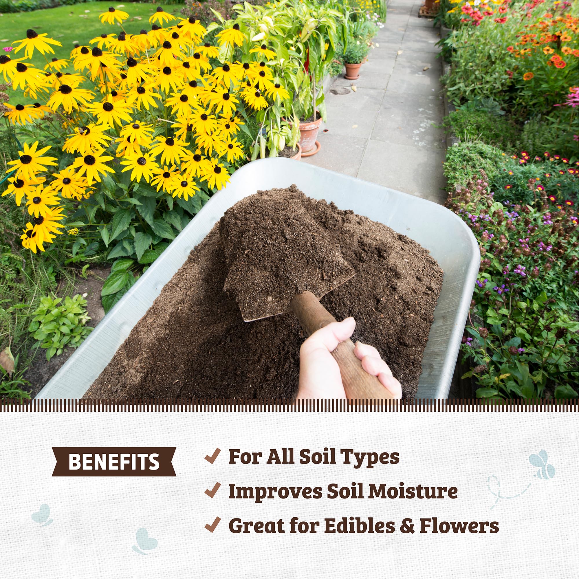 100% Organic All-Purpose Potting Soil for Indoor & Outdoor Plants
